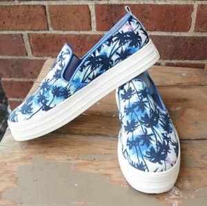 Juicy Couture platform palm tree slip ons SHB-02